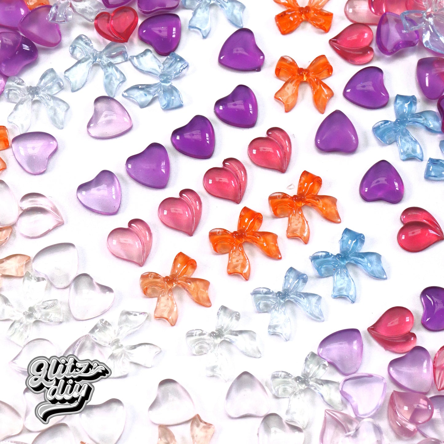 A<083>Love & ribbon  - Resin Nail DIY & Glitz DIY