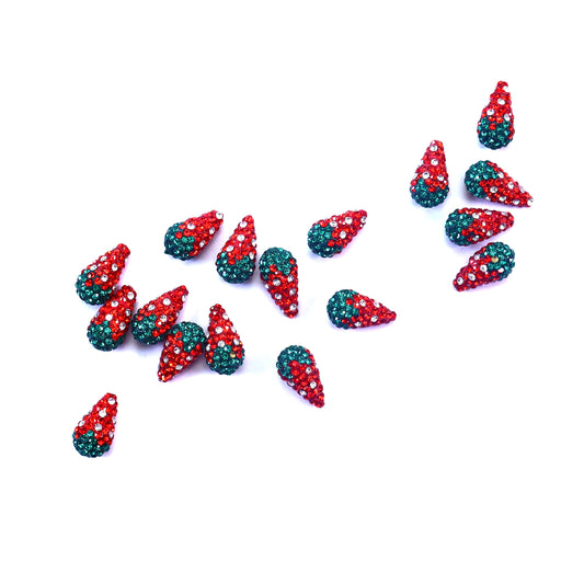 A<052>(ONLY 10 SETS) Strawberry  Beads & Metal Jewelry & High Quality  - DIY Materia