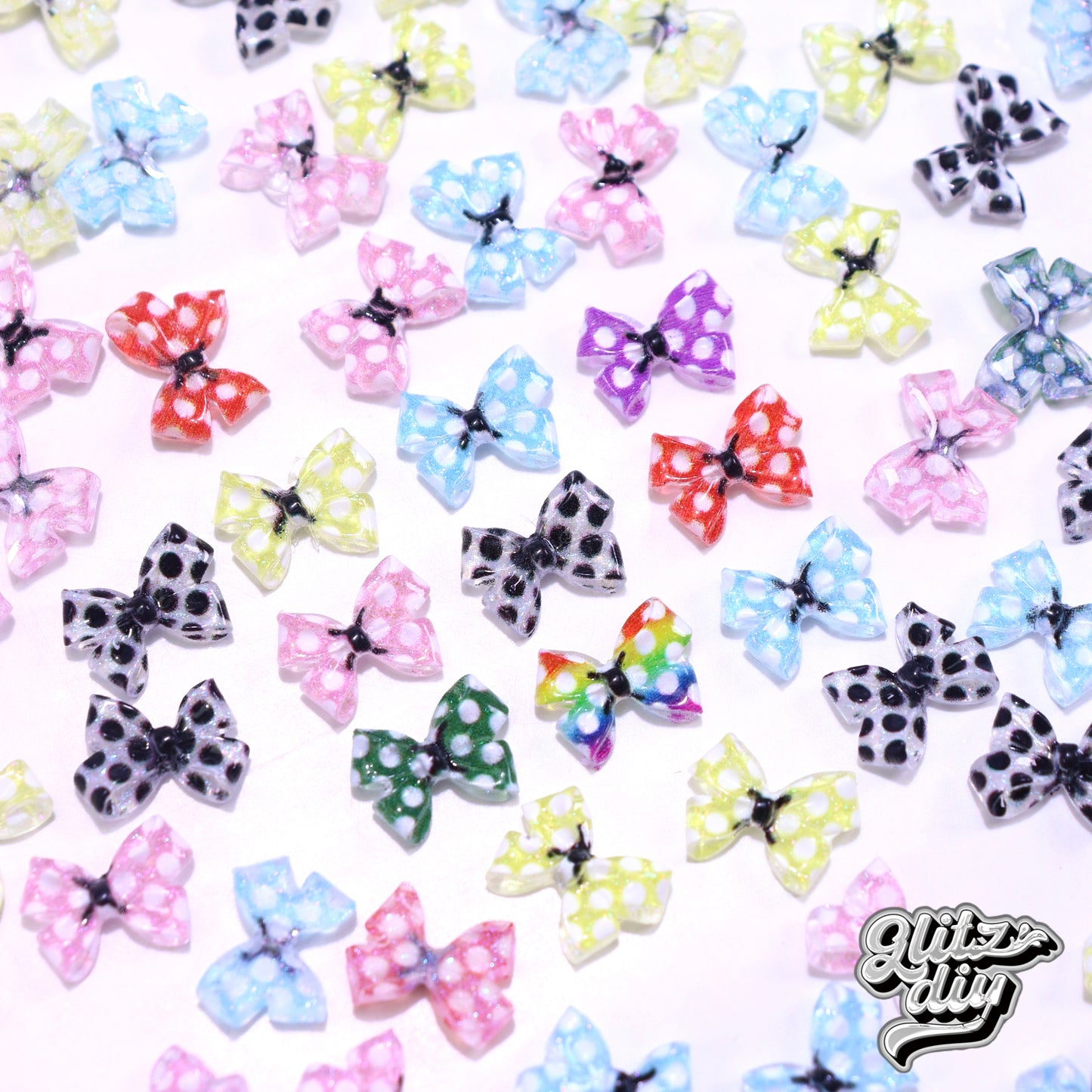 A<081>Wave Point  Bowknot- Resin Nail DIY & Glitz DIY