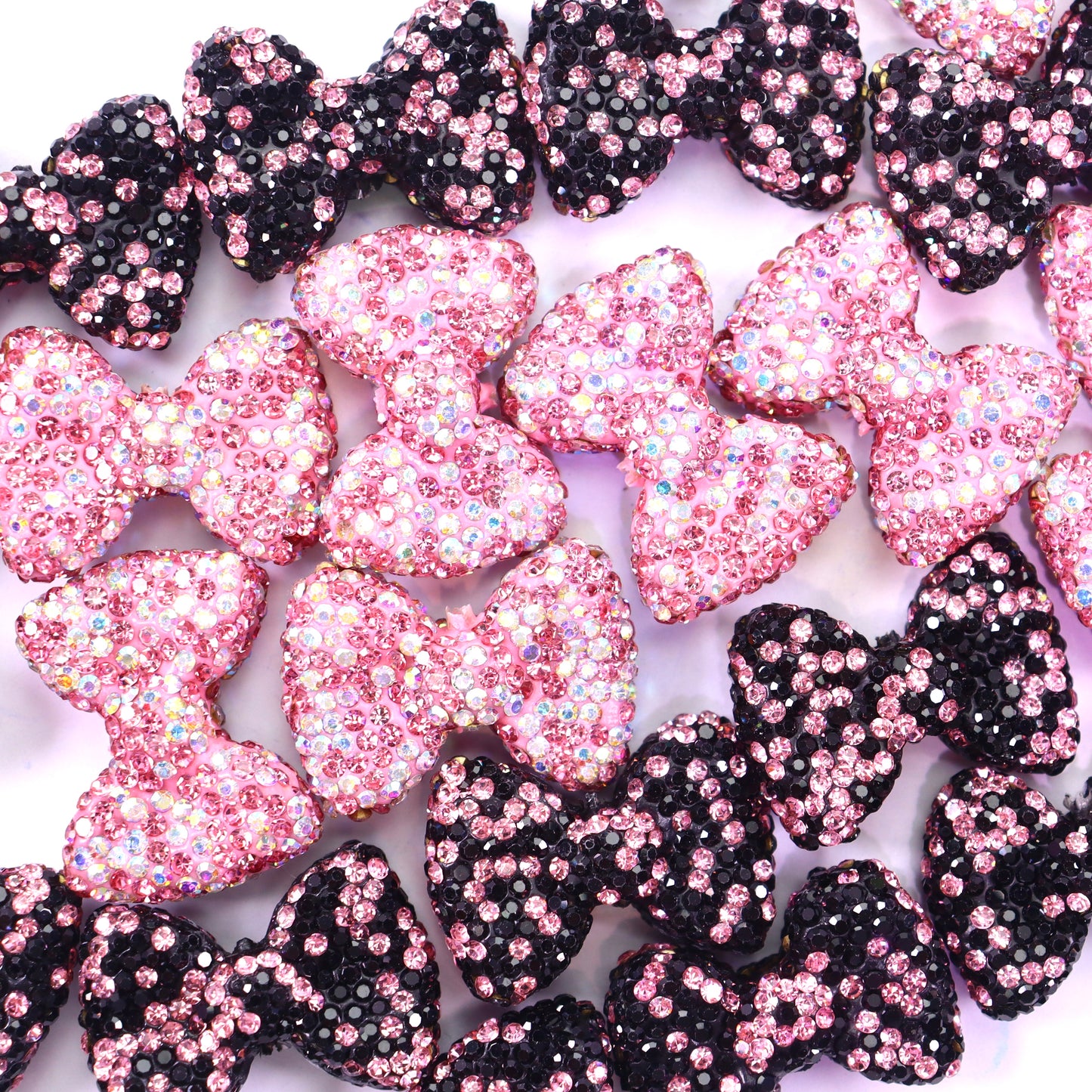 A<014>(SUPER CUTE / ONLY 5 SETS)Princess’s Ribon Amazing Beads & Metal Jewelry & High Quality