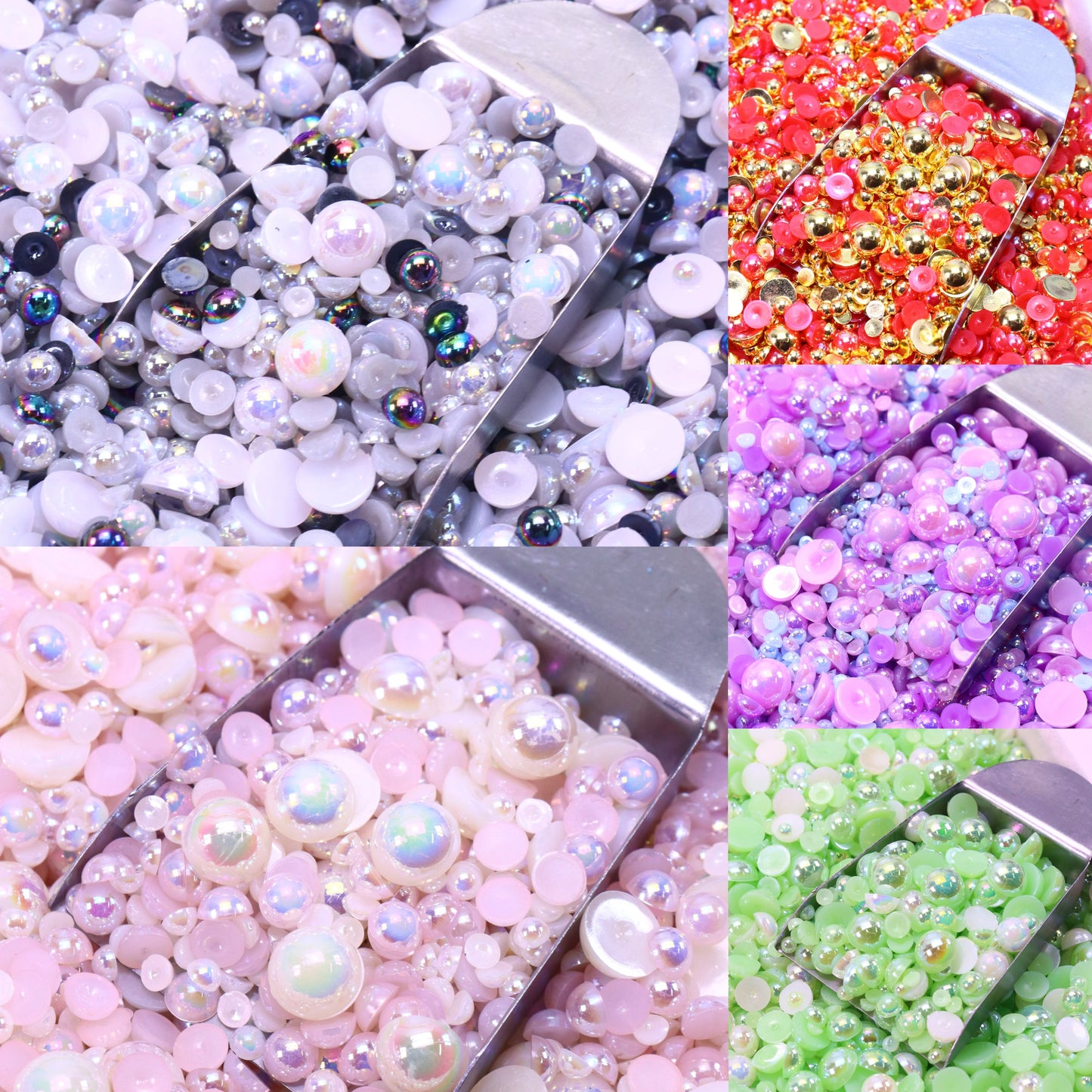 A<053>(Super Cute/AB）Pearls Mix -DIY&Glitz DIY